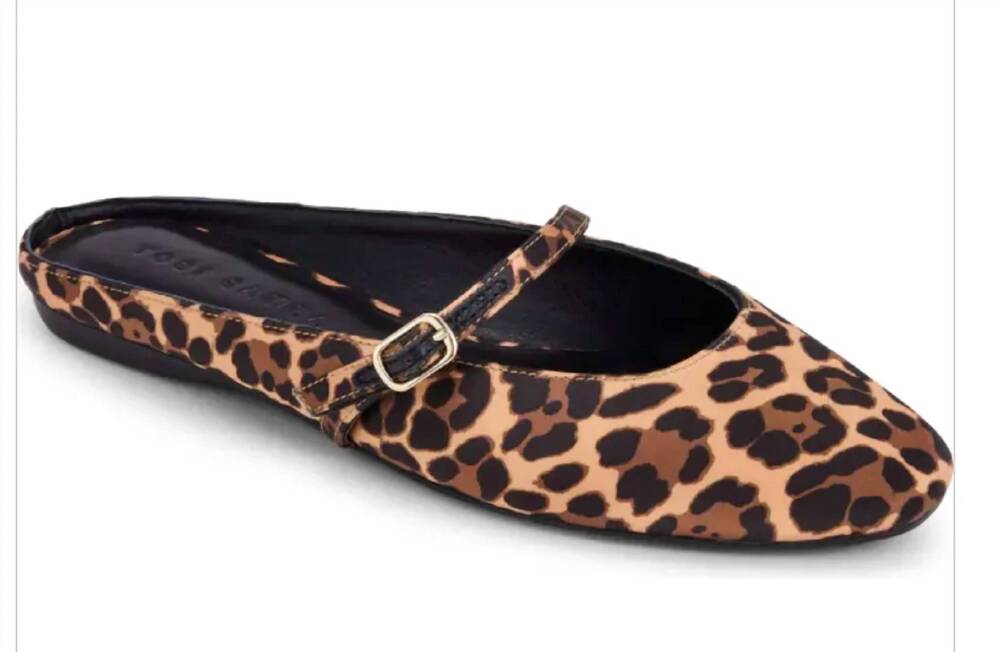 NEW YOSI SAMRA women's lily mary jane mule in leopard